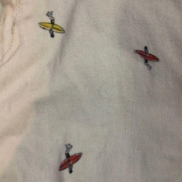 Wonder Nation Boys Embroidered Surfer Khaki Shorts Size 10  Cotton Blend - Picture 2 of 5